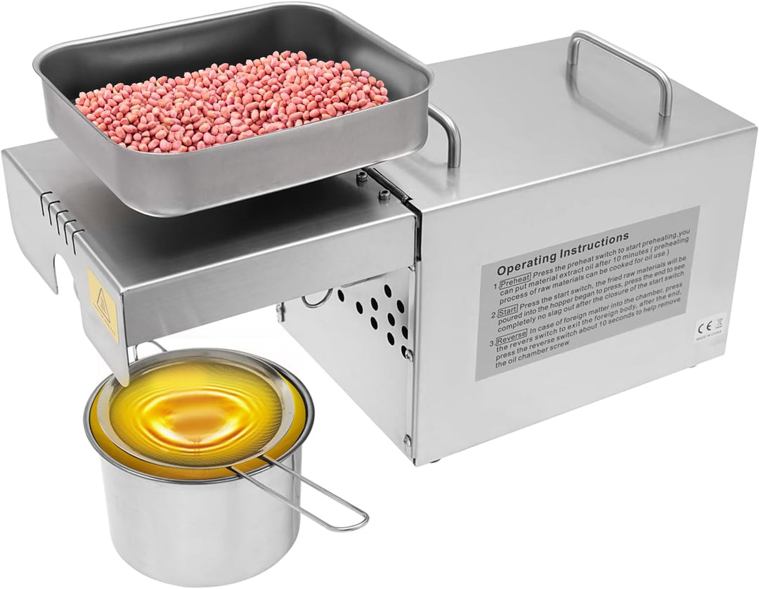 WooDerson 800W Öl Pressmaschine 0-250℃ Elektrische Ölpresse Mit Led Anzeige, Einstellbare Temperatur