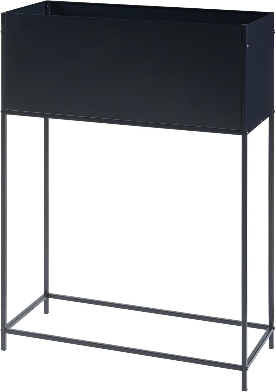 [en.casa] Blumenständer Porsgrunn Pflanzenständer mit Blumenkasten 100 x 70 x 30 cm Metall Schwarz B