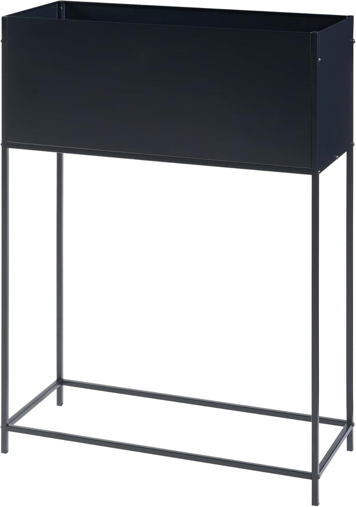 [en.casa] Blumenständer Porsgrunn Pflanzenständer mit Blumenkasten 100 x 70 x 30 cm Metall Schwarz B