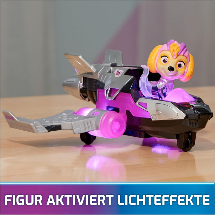 PAW Patrol: Der Mighty Kinofilm, Superhelden-Basis-Fahrzeug von Skye mit Welpenfigur, Flugzeug mit L