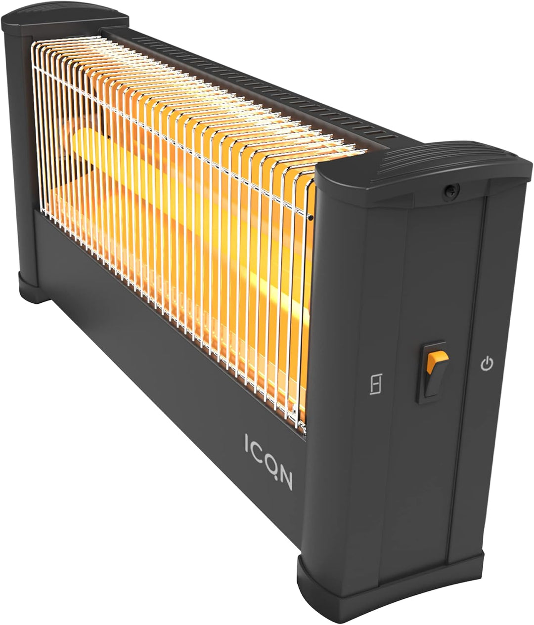 ICQN Infrarot Standheizstrahler, Für Räume bis 9m², 900 W, IP20, Elektroheizung, 135 Zentimeter Kabe