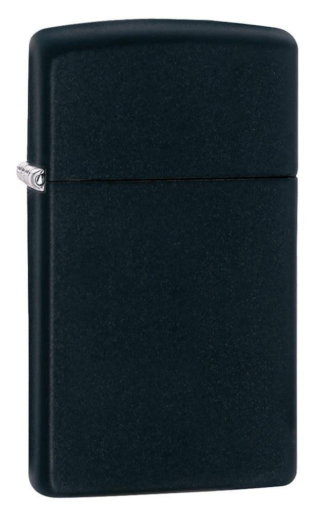 Zippo Feuerzeug PL 1618 Slim Black Matte Benzinfeuerzeug, Messing, Black Matte