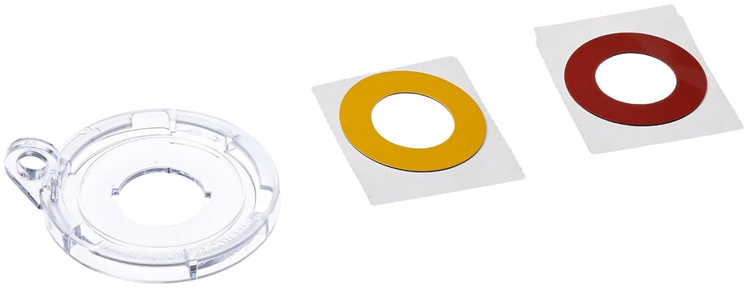 Brady 130823 22,5 mm Druckknopfverriegelung, zusätzliche Basen, transparent, 63,50 mm x 63,50 mm x 6