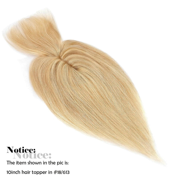 Silk-co Topper Extensions Echthaar Haarteile Echthaar Clip in Extensions Echthaar Glatt Toupet Haarv