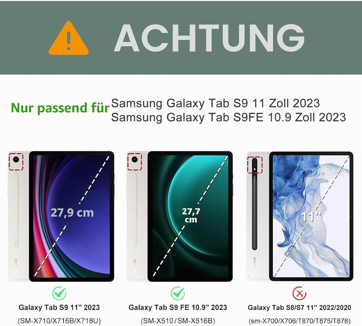 IVEOPPE Tastatur für Samsung Galaxy Tab S9FE/S10FE 10.9", Hülle Tastatur Galaxy Tab S9/S10FE 2025, M