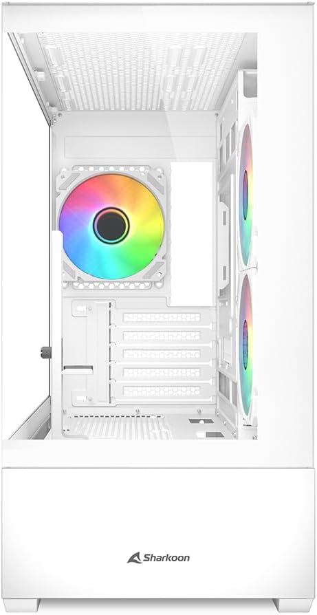 Sharkoon MK6 RGB PC Gehäuse, Micro-ATX, Weiss