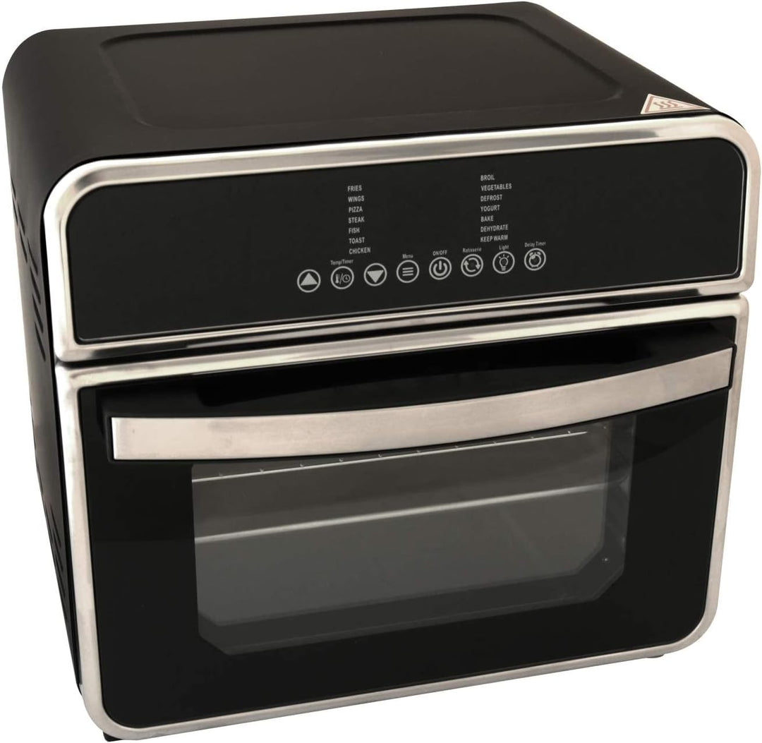 Deski HOT KITCHEN DESIGN Ofen Heissluft Fritteuse 15 Liter schwarz 1600 Watt 3in1 Multifunktion, 401
