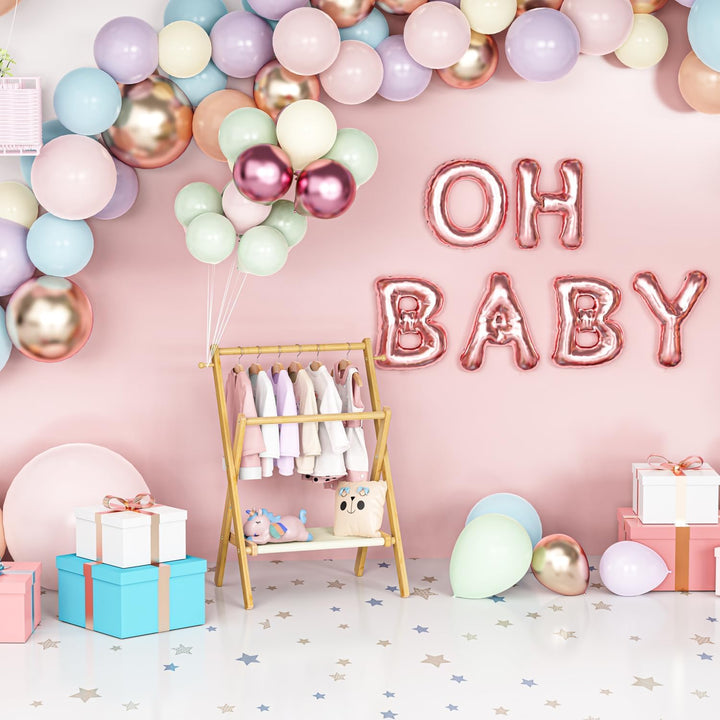 BAMBOOHOMIE Baby-Kleiderständer für Babyshower, Haustiere und Puppen, Baby-Kleiderständer mit Ablage