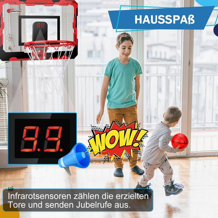 Mini Basketballkorb Basketball Reifen für Kinder Erwachsene, über Tür Basketball Reifen mit 3 Gummib
