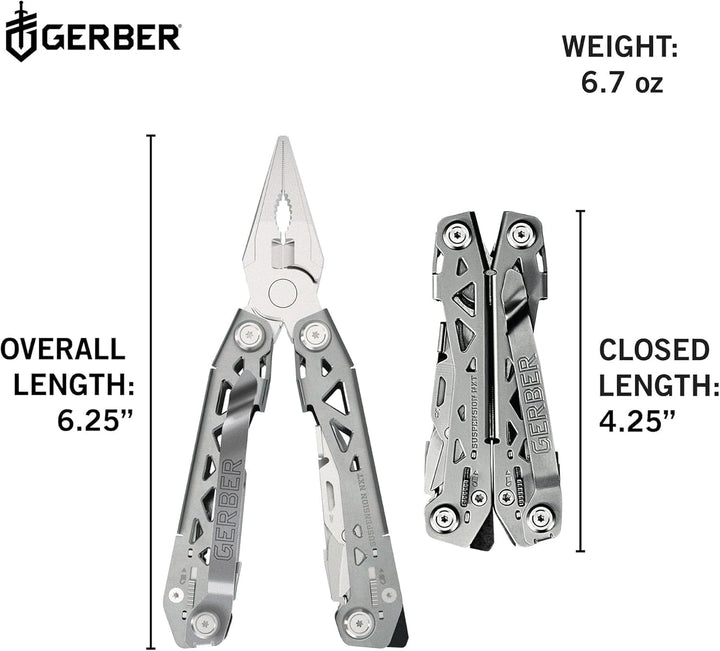 Gerber Multi-werkzeug 31-003345, grau, M, 1027512 15 Tools, Taschenclip (US blister)-