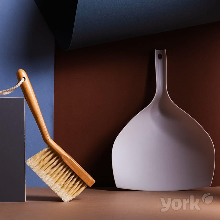 Eco Natural Kehrschaufel Set - Handfeger und Schaufel - Kehrgarnitur - PET-Borsten - Bambus