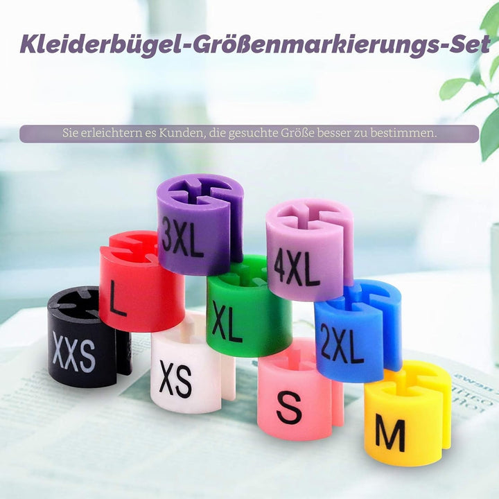 Sweet 820 Stück Kleiderbügel Grösse Trenner XXS - 4XL Farbcodierung Etiketten für Drahtbügel Kleider