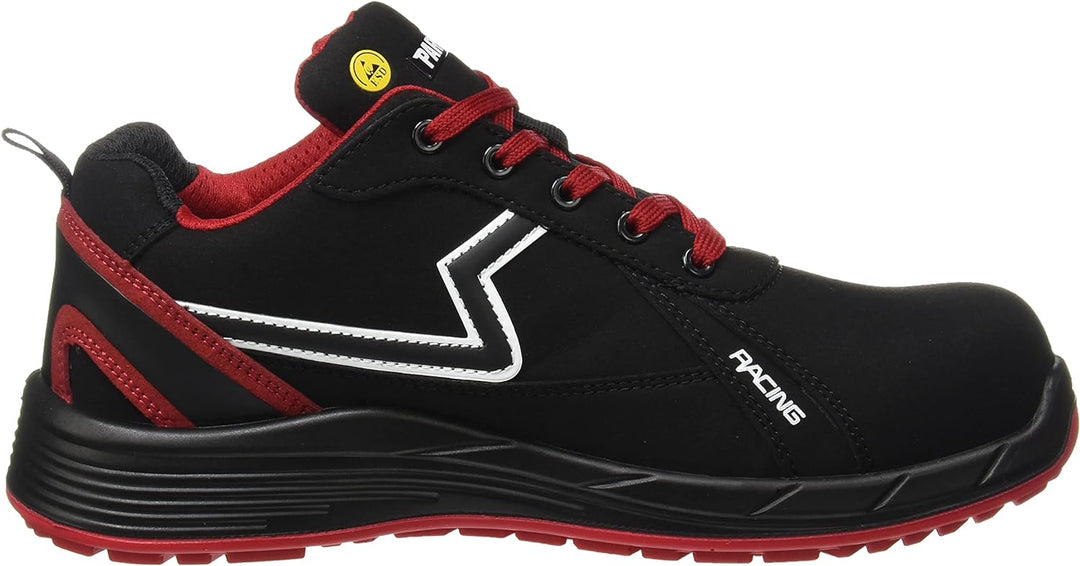 PAREDES Men's Alonso Industrial Shoe, Black and red, 6.5 UK