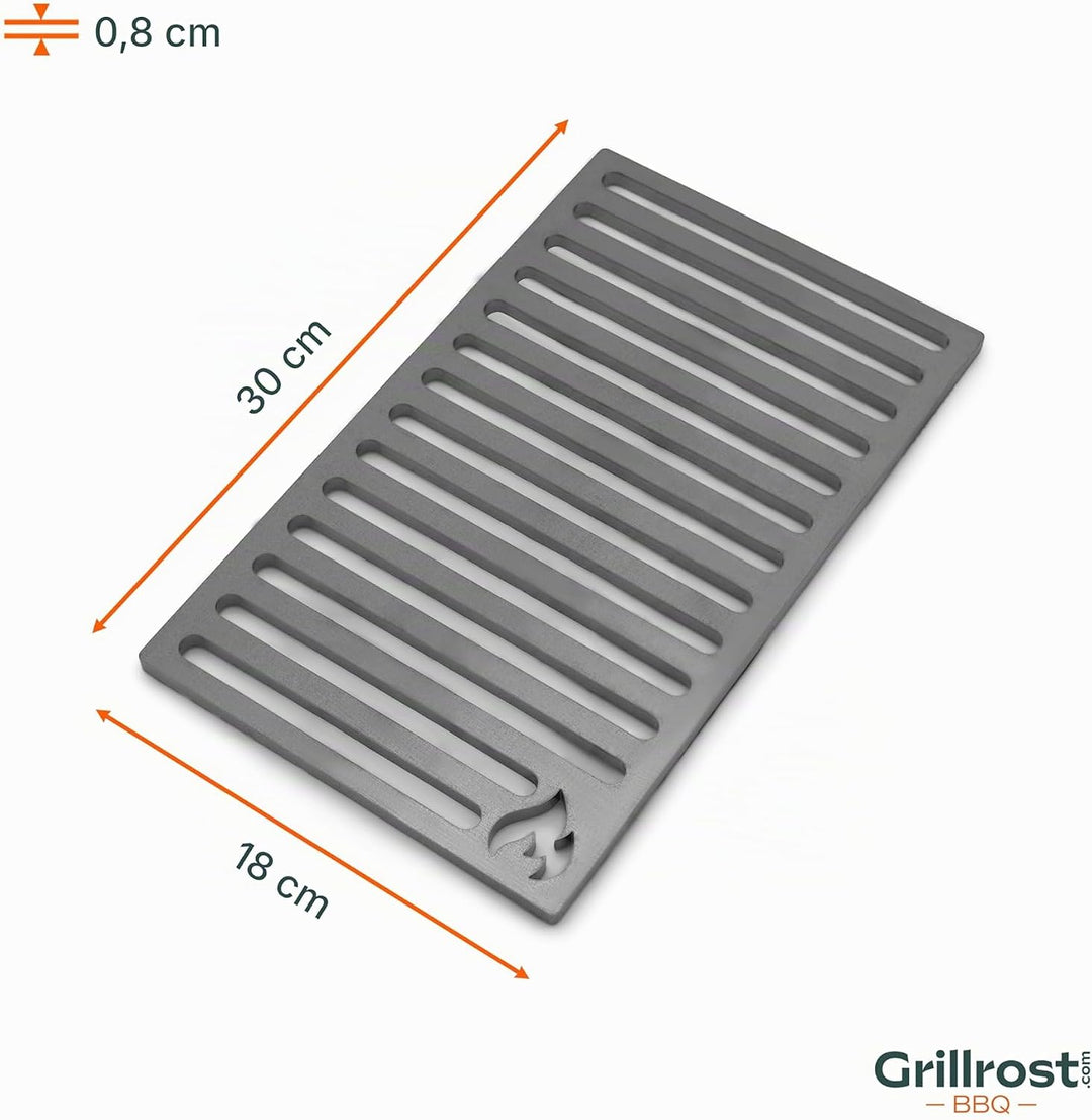 Ofenrost 18x30cm aus massivem Stahl - Kein Guss dadurch Keine Bruchgefahr 18 x 30cm, 18 x 30cm