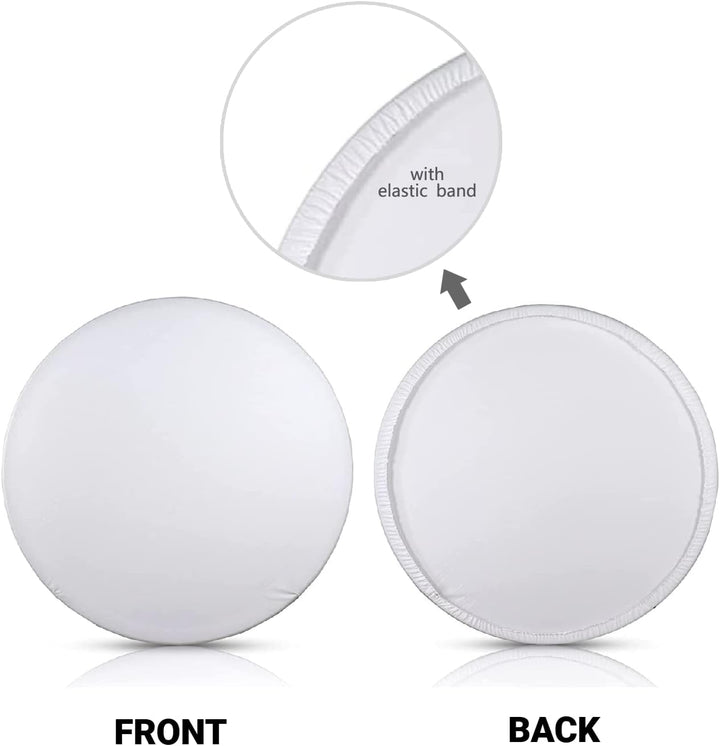 Renaiss 1.5m Baby Shower Runder Kulisse Abdeckung Gold Weiss Polyester Fotografie Hintergrund Neugeb