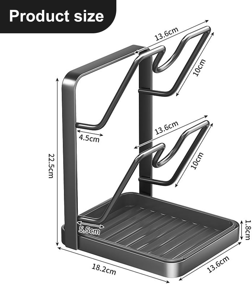 FARYODI Topfdeckel Organizer, Deckelhalter, Topfdeckelhalter mit Abnehmbarer Tropfschale, Platzspare