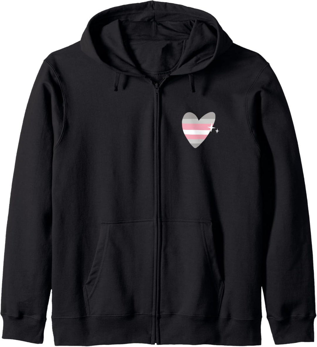 Demigirl Heart Retro LGBTQIA Pride Flag Non-Binary Love Kapuzenjacke