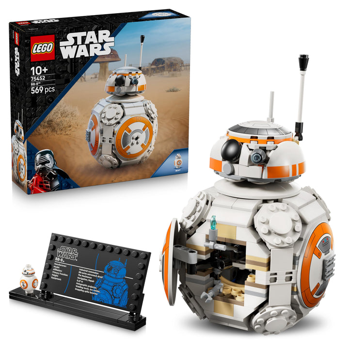 LEGO Star Wars 75452 Der Astromech-Droide BB-8 - Spielzeug mit drehbarem Kopf & rollendem Rad - DIY