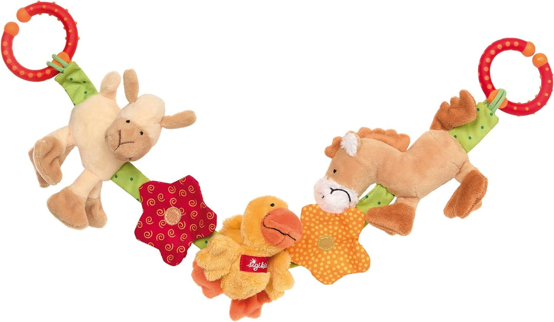 SIGIKID 49962 Wagenkette Farm Baby Activity On Tour Mädchen und Jungen Babyspielzeug empfohlen ab Ge
