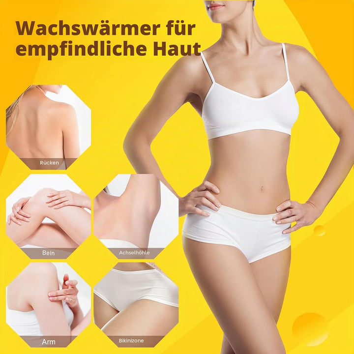Digitales Roll on Wax Kit, Waxing Set Wax Roller für Warmwachs Haarentfernung, Konstante Temperatur