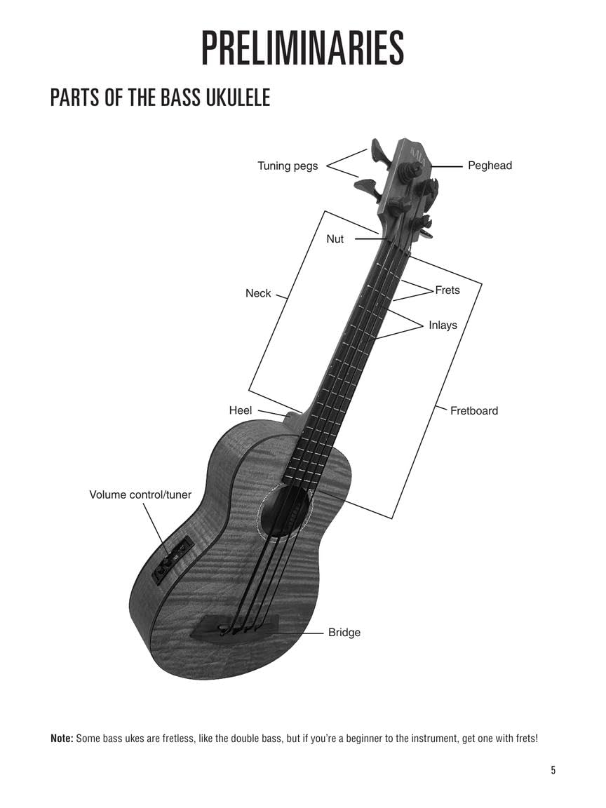 Hal Leonard Bass Ukulele Method - Book with Online Audio for Demos and Play-Along: Includes Download