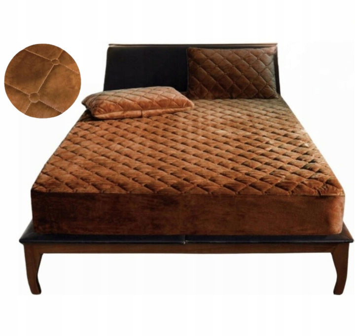 Matratzenbezug 160x200 cm Wasserdicht – Velours Matratzenschoner mit Rundumgummi, Elastisch, Atmungs