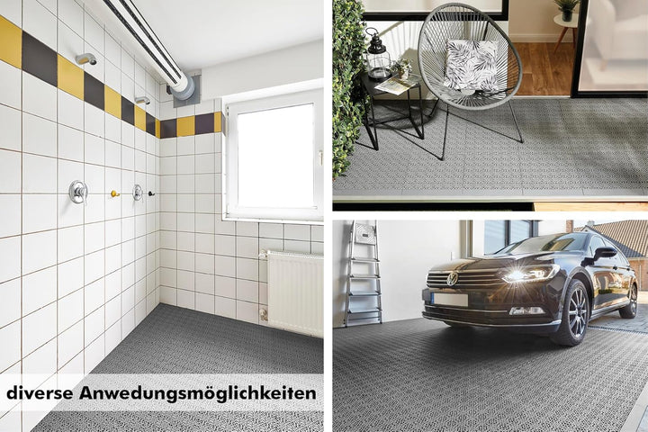 andiamo Terra Sol Terassenfliesen Klicksystem - Kunststoffplatten Aussenbereich für Balkon - Terasse