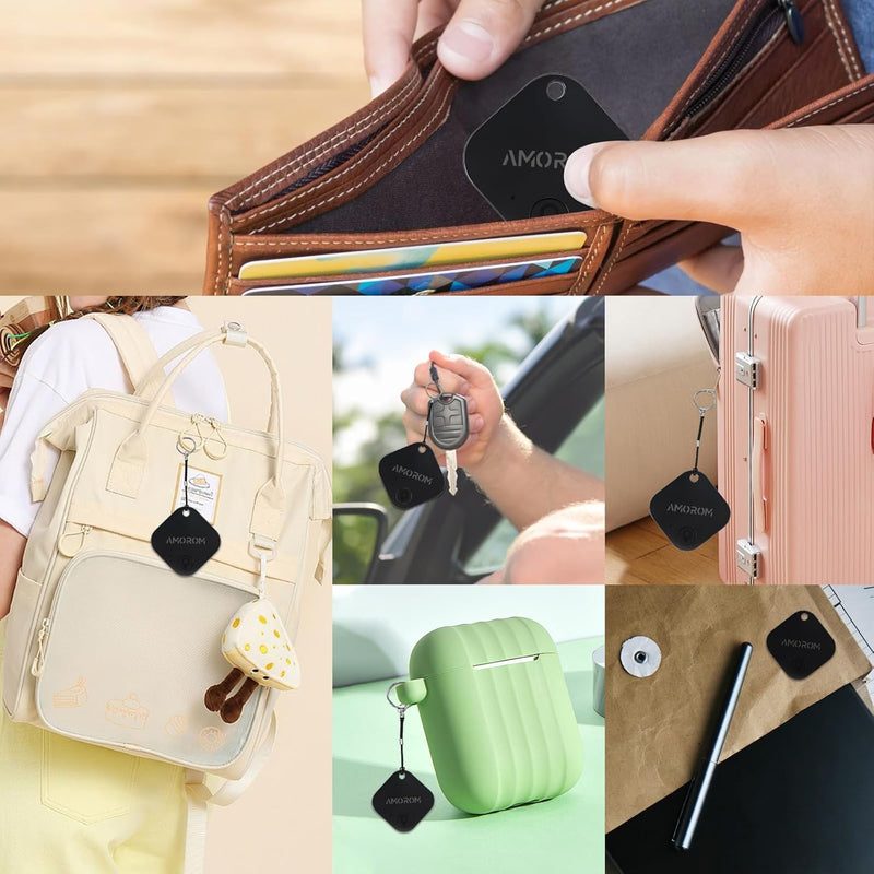 AMOROM Bluetooth Schlüsselfinder Air Tracker Tag, iOS & Android APP, Telefonfinder, In der Nähe Find