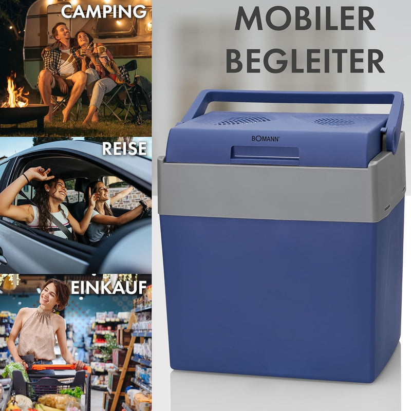 Bomann® Kühlbox | elektrische Kühlbox für Auto und Camping | Kühlbox mit 28L Fassungsvermögen | Kühl