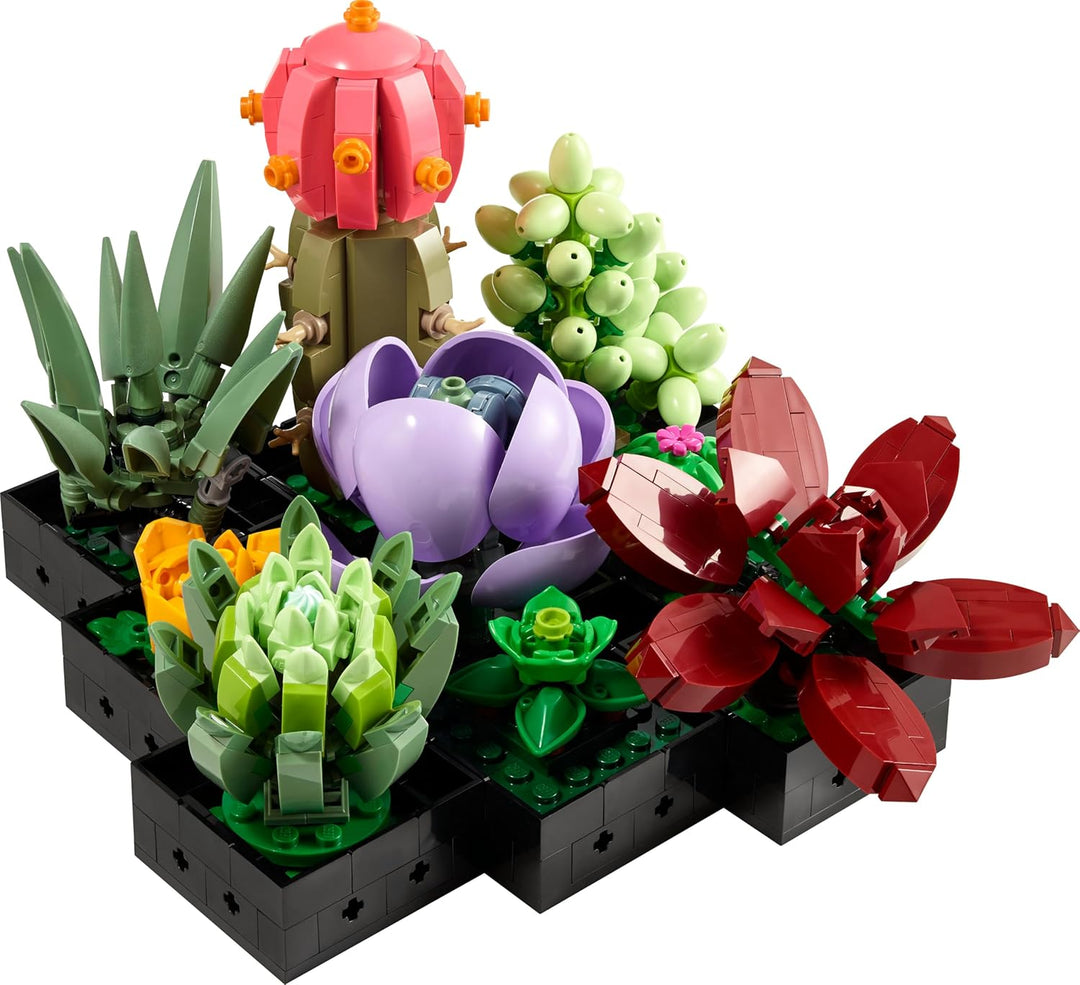 LEGO 10309 Icons Sukkulenten Künstliche Blumen Set für Erwachsene, Blumenstrauss-Bausatz, Kreatives
