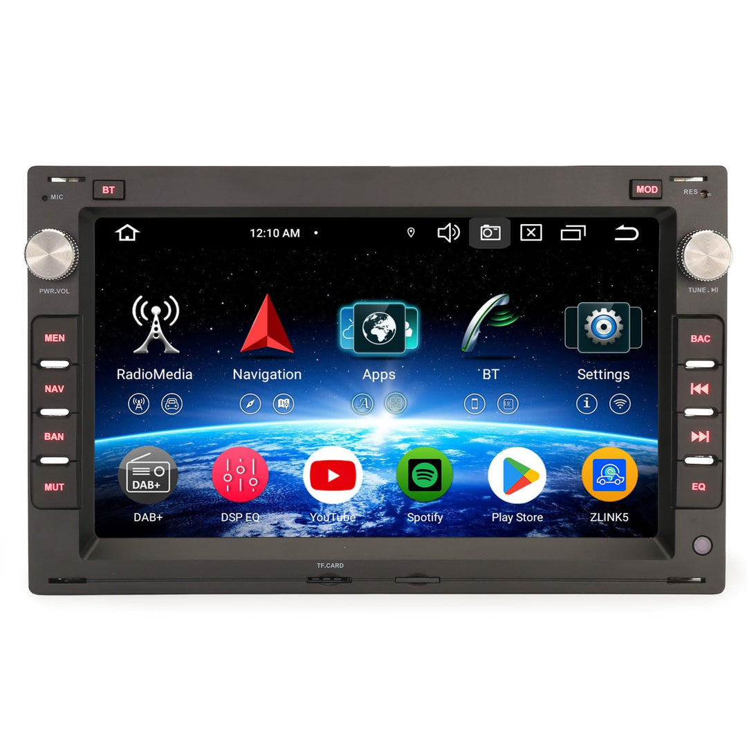 Erisin 7 Zoll 8-Kern 4GB+64GB Android 16 Autoradio Bluetooth GPS Navi für VW Golf 4 Polo Jetta Passa