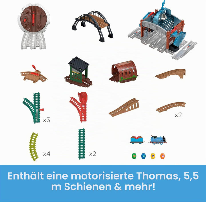 Mattel Fisher Price Thomas & Friends Toy Train Playset, Load & Launch Barrel Delivery with Classic M