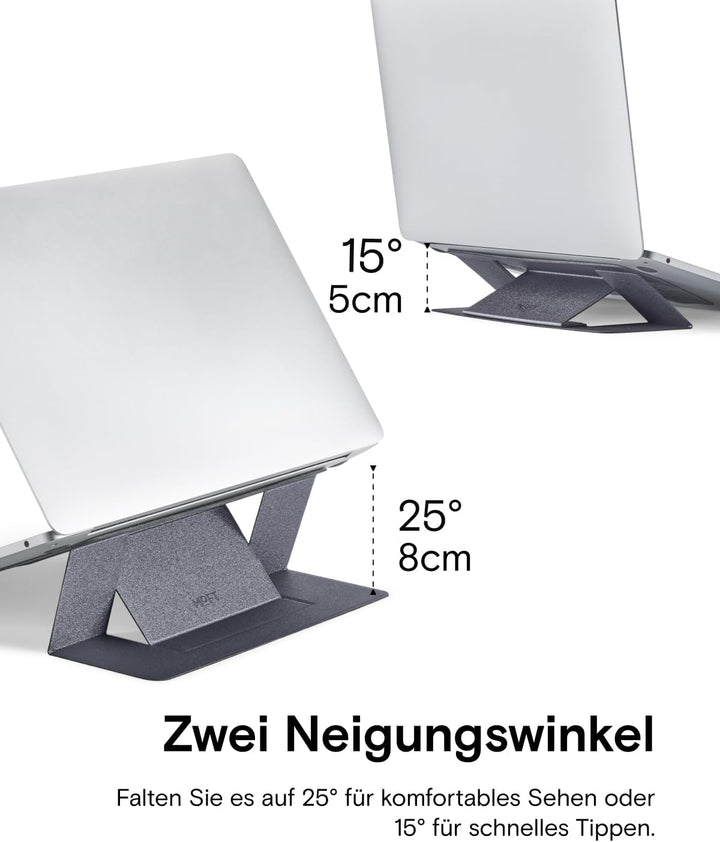 MOFT Unsichtbarer Schlanker Laptop Ständer, Selbstklebend und Faltbar Stand, Höhenverstellbar Notebo