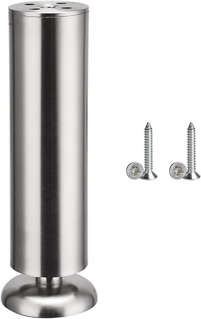 Qrity 4 Stück 300mm Möbelfüsse Edelstahl Schrankfüsse Möbelfüss Verdicken für Sofa, Tisch, Schränke,