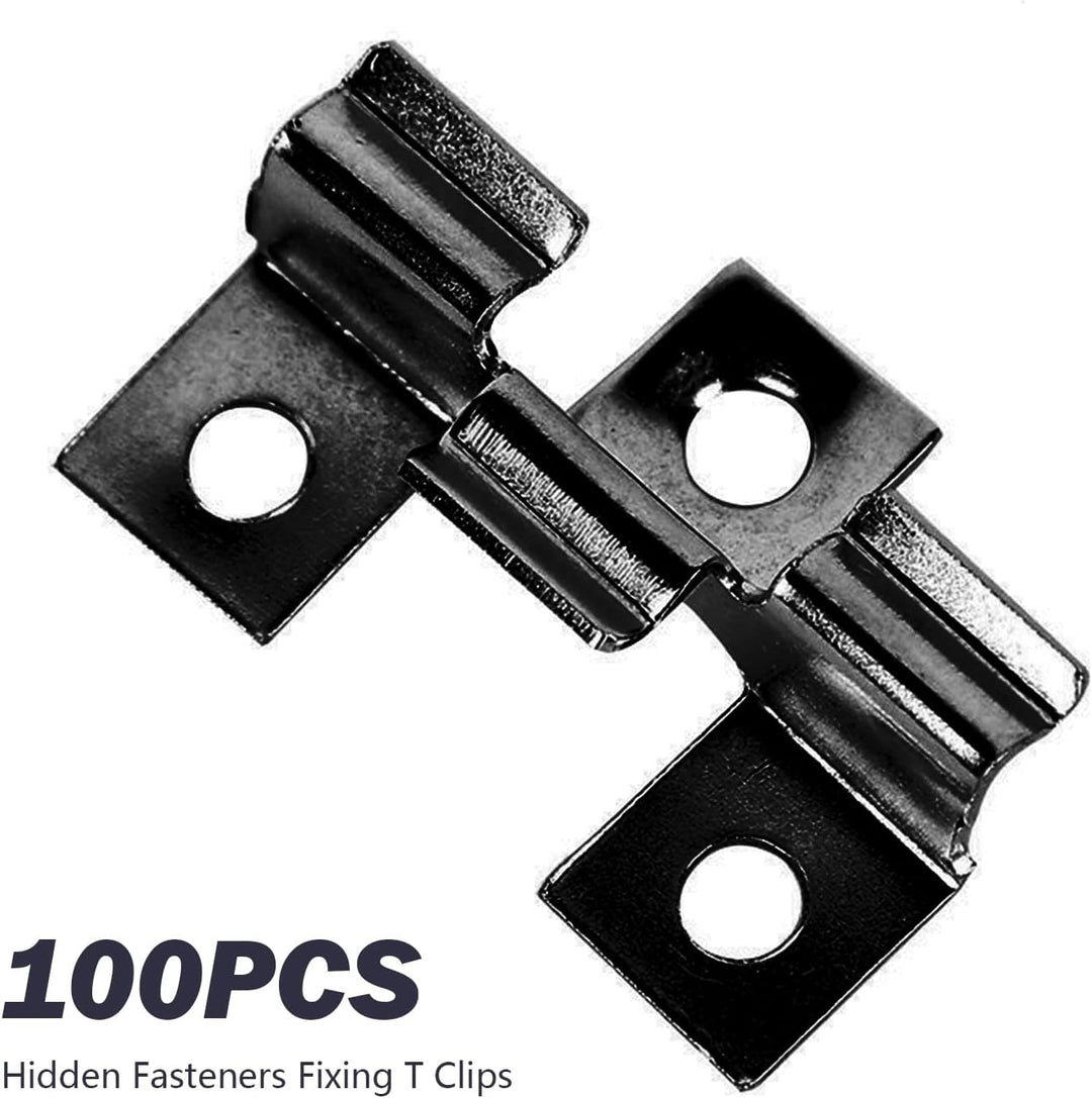 100 Stück WPC Clips Edelstahl, Terrassenclips Clips Klammer WPC Dielen Befestigungsclips (9mm), 9mm