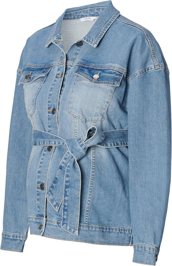 Noppies Damen Jacket Budapest Long Sleeve Strickjacke 38 Aged Blue - P144, 38 Aged Blue - P144