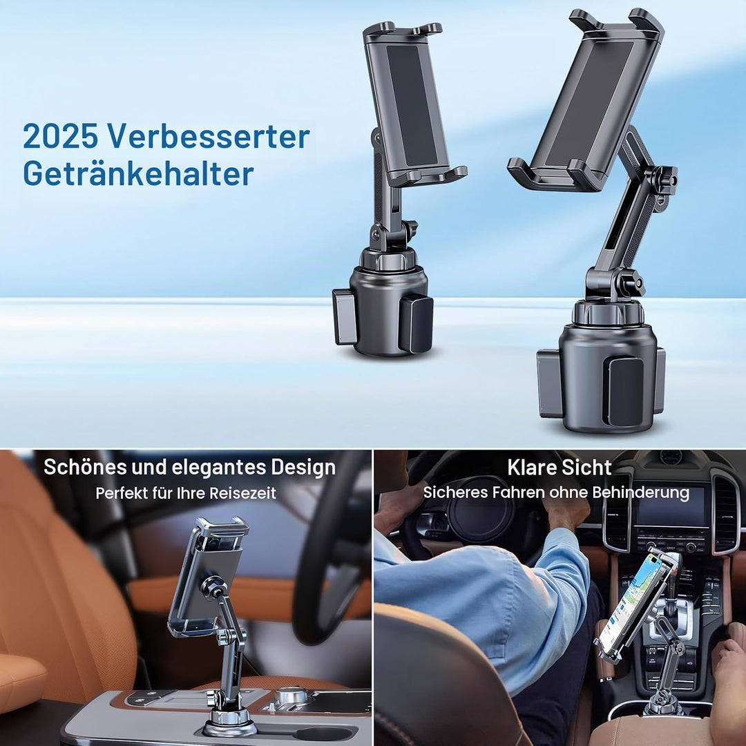 Cup Holder Telefon Tablet Mount für Auto, LKW, 360 ° drehbarer Standhalter und Verstellbarer Arm, ko