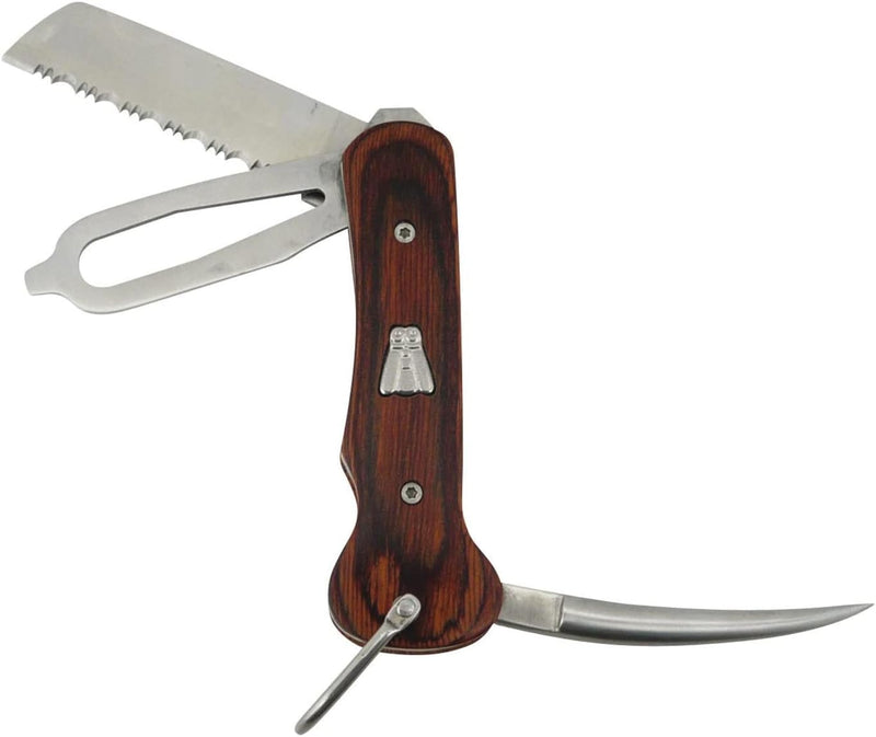 LAGUIOLE - Faltbares Marinemesser - Edelstahl, Pakka Holz - Geschenkbox - Multifunktionsmesser - Wir