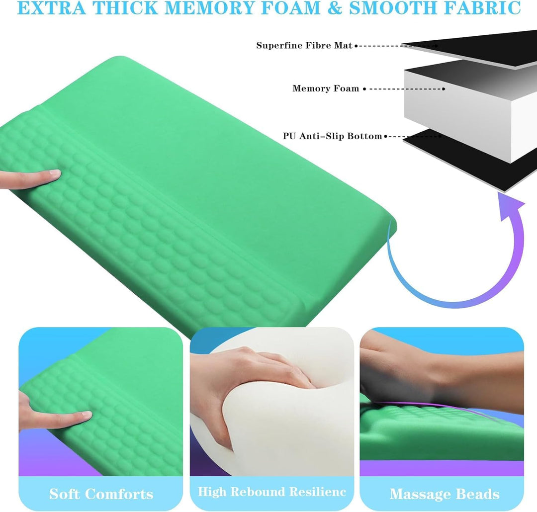 Tastatur-Handgelenkauflage mit Ständer, 2-in-1-Tastatur-Handgelenkstütze, weiche Memory-Schaum-Tasta
