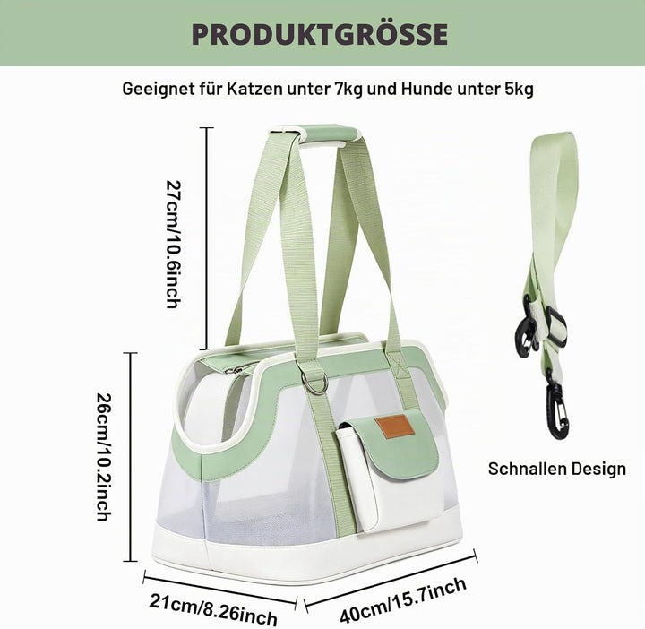 Hundetragetasche bis 5kg, Hundetasche für Kleine Hunde &amp; Katzen, Tragetasche Hund, Hunde Tragetasche