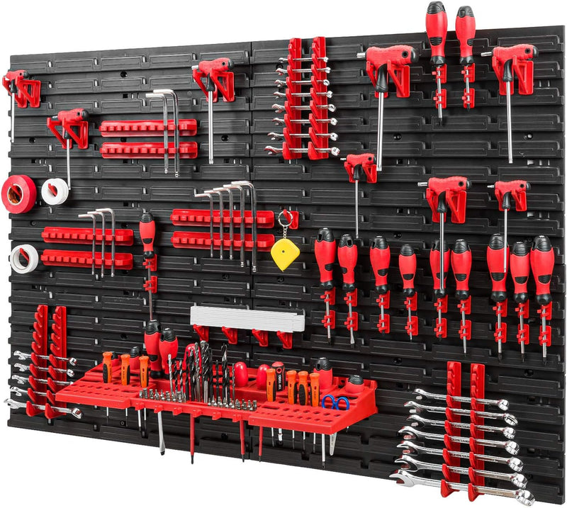 Werkzeugwand Lagersystem – 1152 x 780 mm Lochwand mit Werkzeughaltern – Set 55 Zubehör Warkzeuglochw