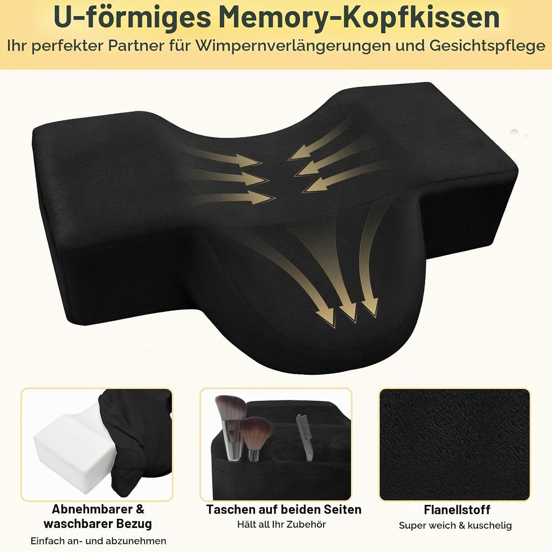 CGBE U-förmiges Wimpernkissen für Wimpernverlängerungen: Nackenkissen Zur Wimpernverlängerung, Ergon