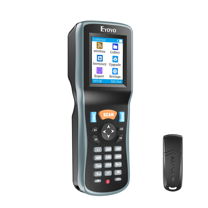 Eyoyo 2D Inventar Scanner Datensammler, tragbarer QR 1D Wireless Barcode Scanner, Handheld Data Term