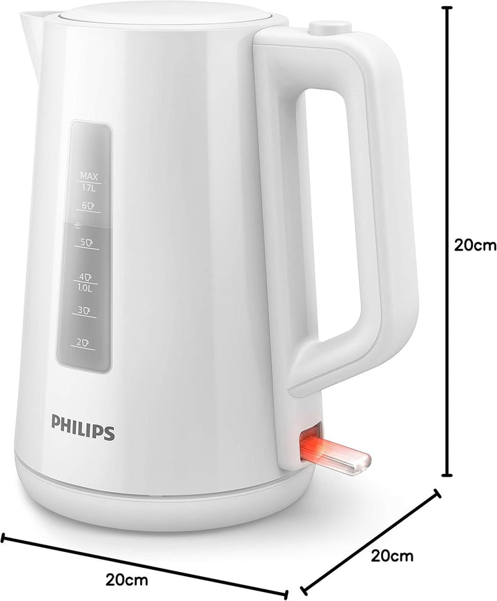 Philips Wasserkocher – 1.7 L Fassungsvermögen mit Kontrollanzeige, Pirouettenbasis, weiss (HD9318/00