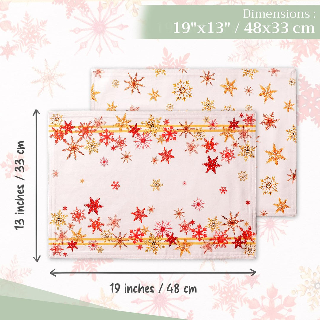 Maison d' Hermine Tischsets, 100% Baumwolle Set mit 4, dekoratives Oster-Tischset, waschbar, Abendes