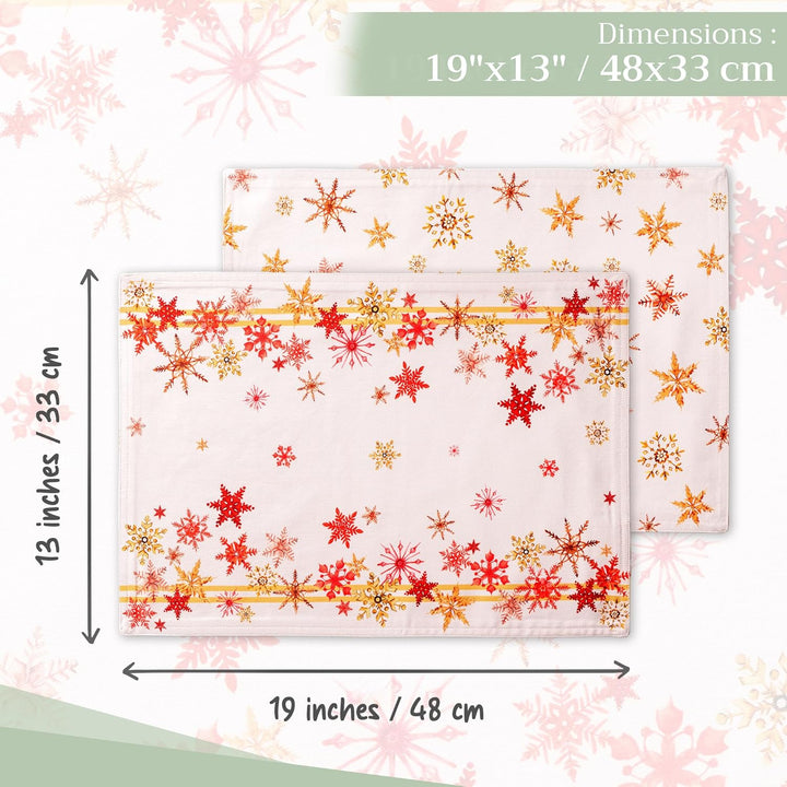 Maison d' Hermine Tischsets, 100% Baumwolle Set mit 4, dekoratives Oster-Tischset, waschbar, Abendes
