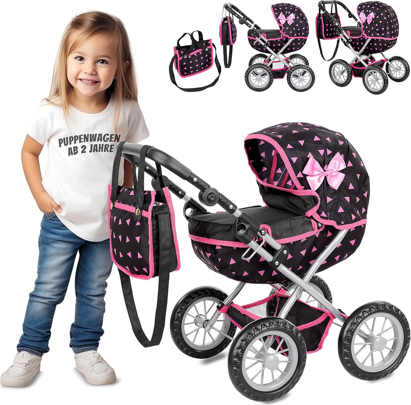 Kinderplay Puppenwagen ab 2 Jahre, Kinderwagen Puppen - Leichte und Stabile Konstruktion | Kinderpup