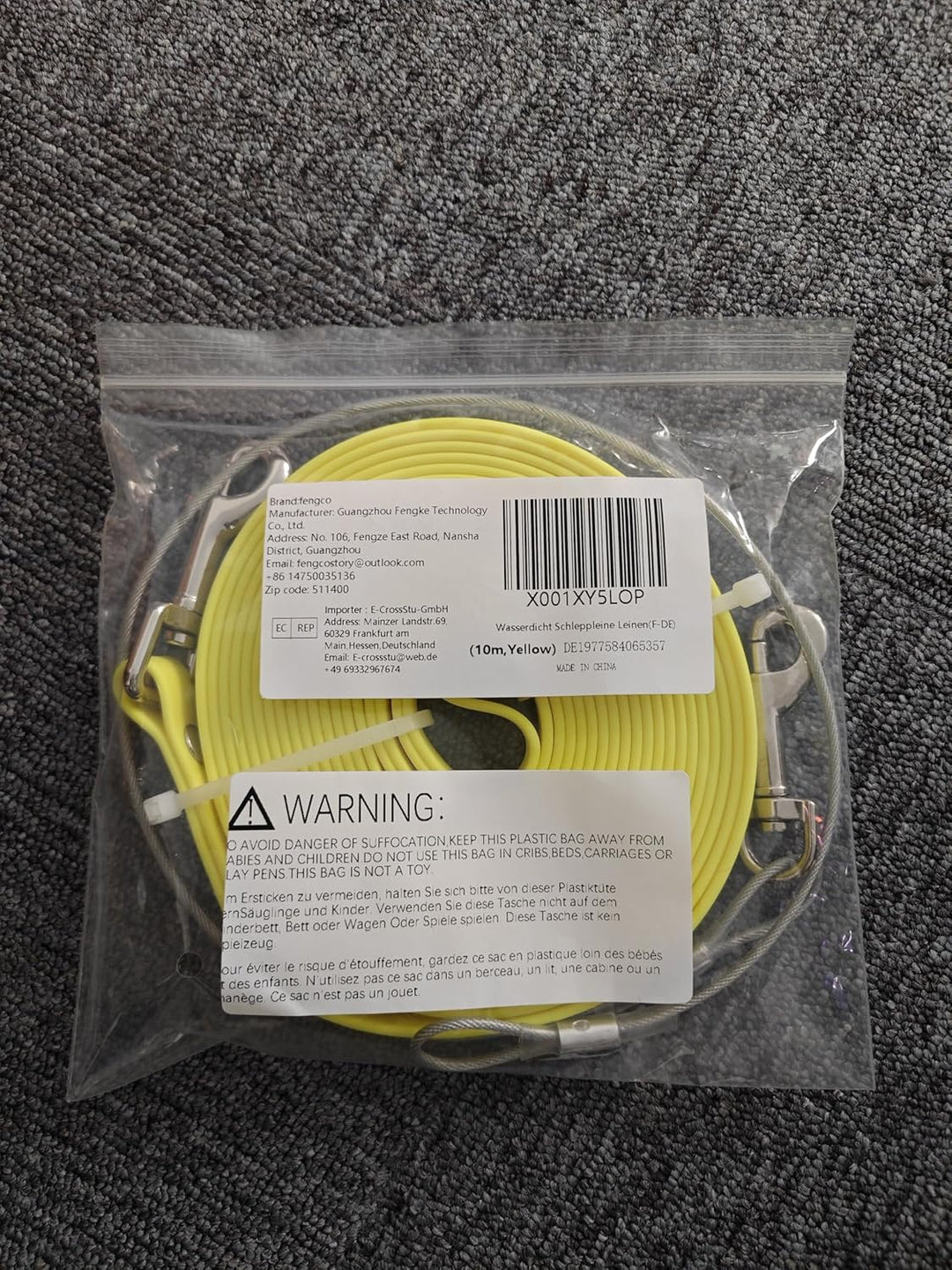 Wasserdicht Schleppleine für Hunde,mit Chew Proof Tie-Out Leinen,Wasserdicht Trainingsleine für Hund