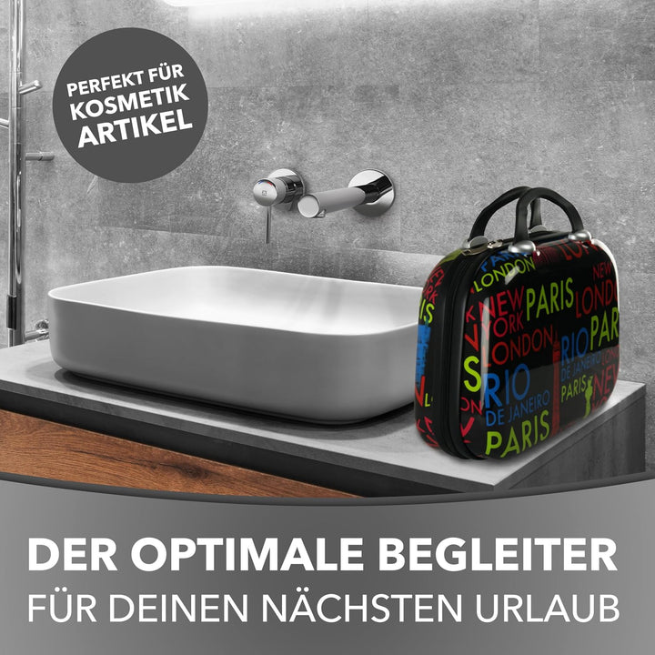 Xonic Kosmetikkoffer Damen – Beauty Case Hartschale für Reisen – Robustes Beautycase Damen mit Trage
