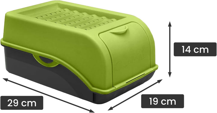 ARTECSIS® 3 x Kartoffel Aufbewahrungsbox mit Deckel für 2,5 kg Kartoffeln (grün) - Vorratsbehälter &